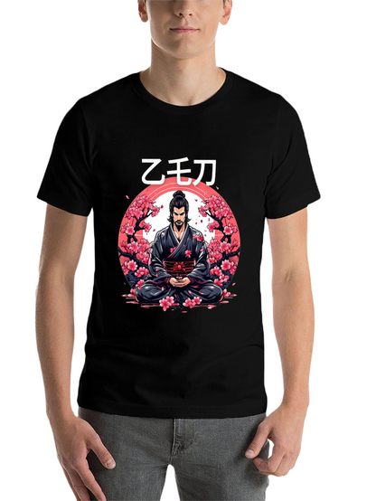 Samurai Cherry Blossom Graphic Tee