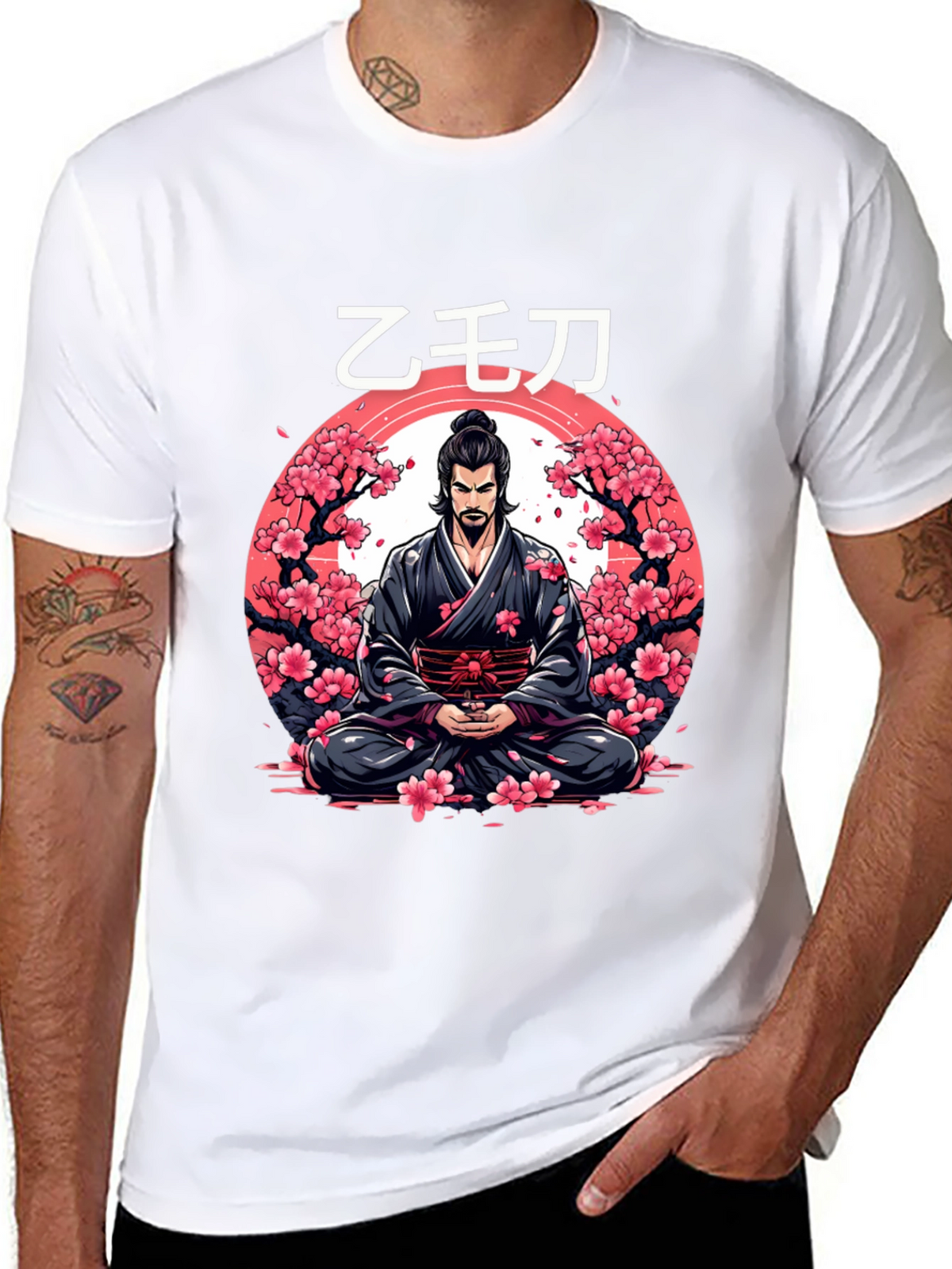 Samurai Cherry Blossom Graphic Tee