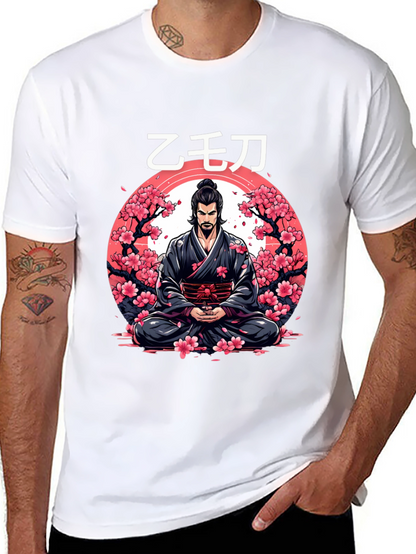 Samurai Cherry Blossom Graphic Tee