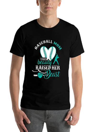 Baseball Mom Graphic T-Shirt - Beauty & Beast Design