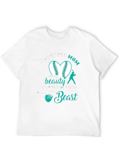 Baseball Mom Graphic T-Shirt - Beauty & Beast Design