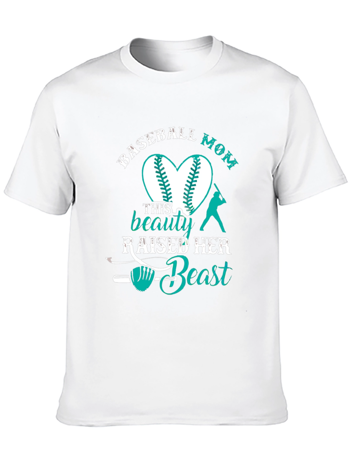 Baseball Mom Graphic T-Shirt - Beauty & Beast Design