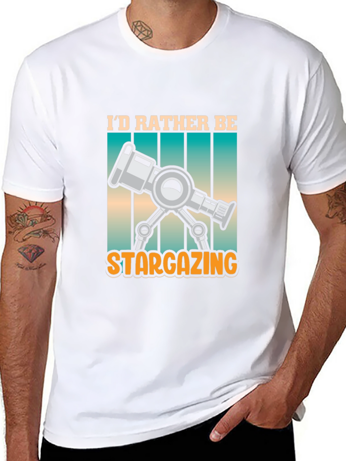 Stargazing Telescope Graphic Tee