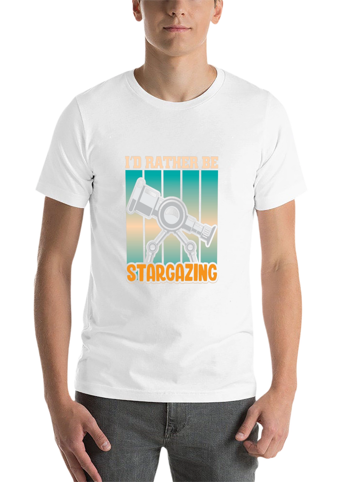 Stargazing Telescope Graphic Tee
