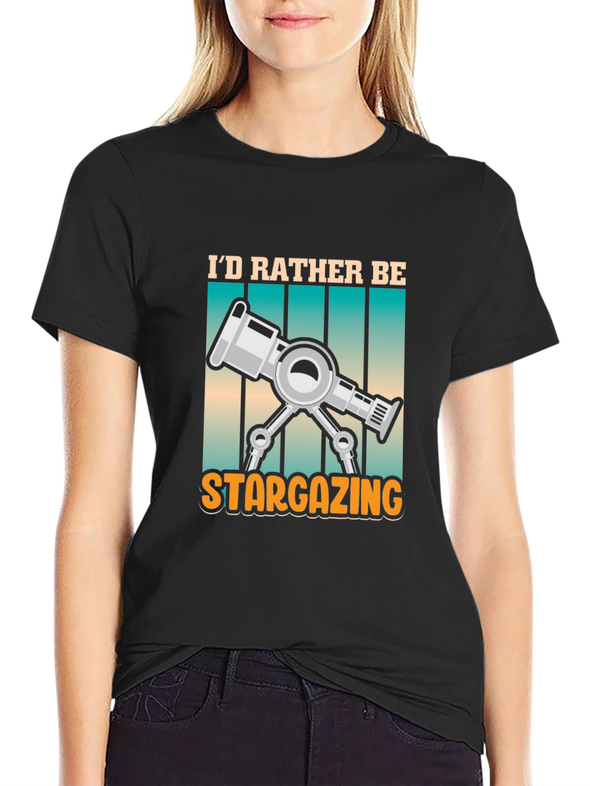 Stargazing Telescope Graphic Tee