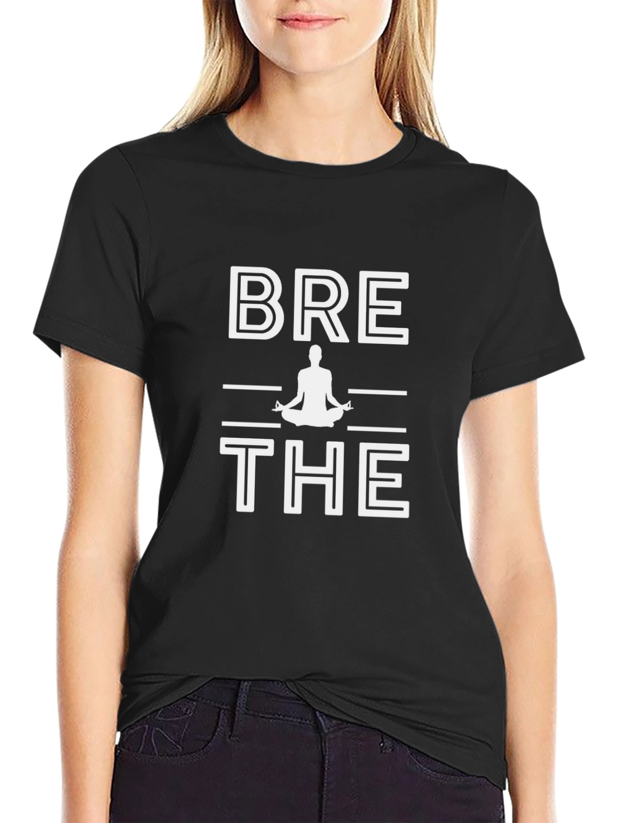 Breathe Yoga Meditation Graphic T-Shirt
