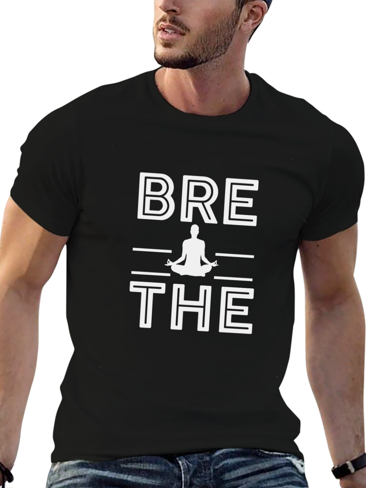 Breathe Yoga Meditation Graphic T-Shirt