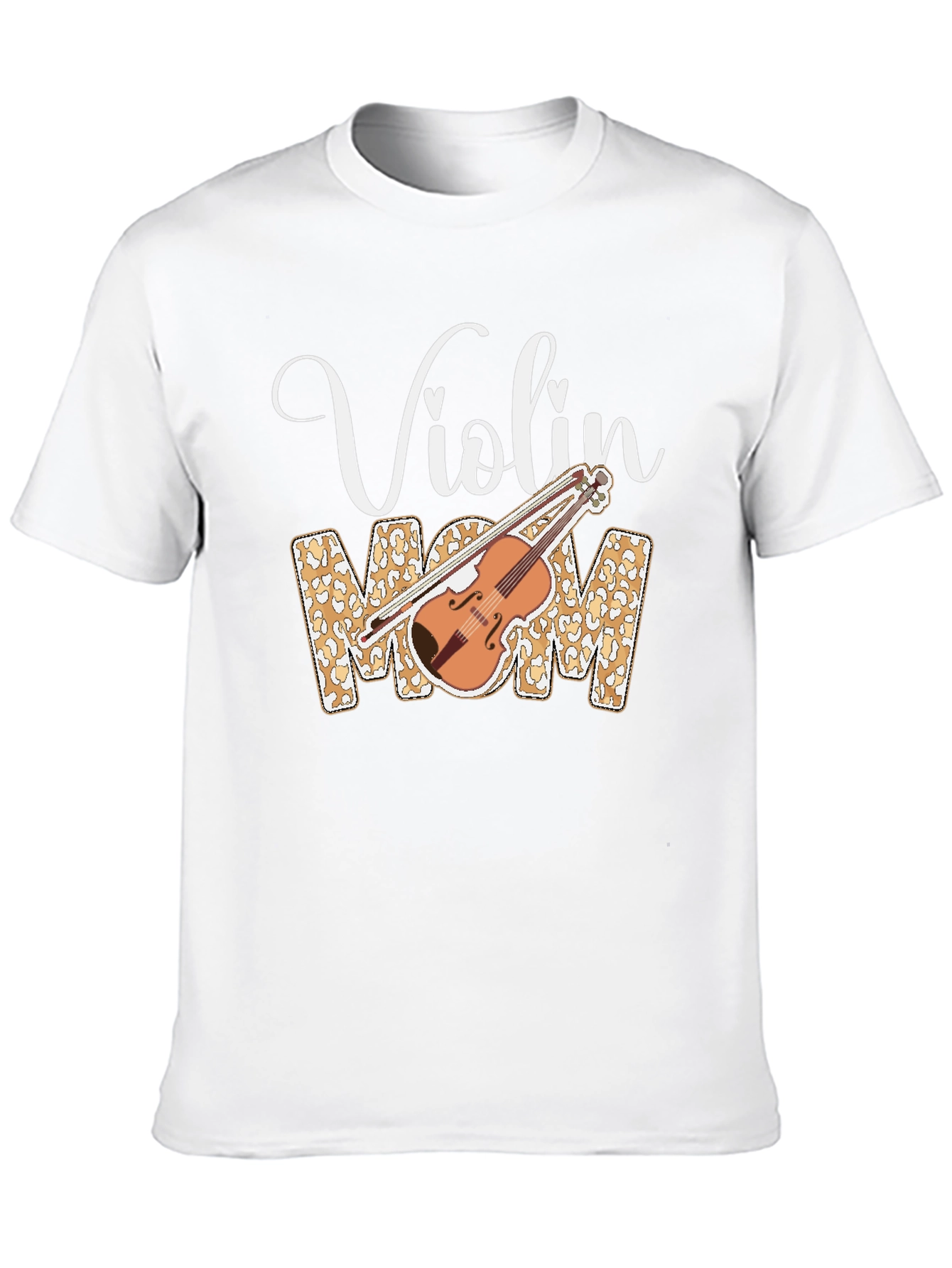 Violin Mom Leopard Print T-Shirt