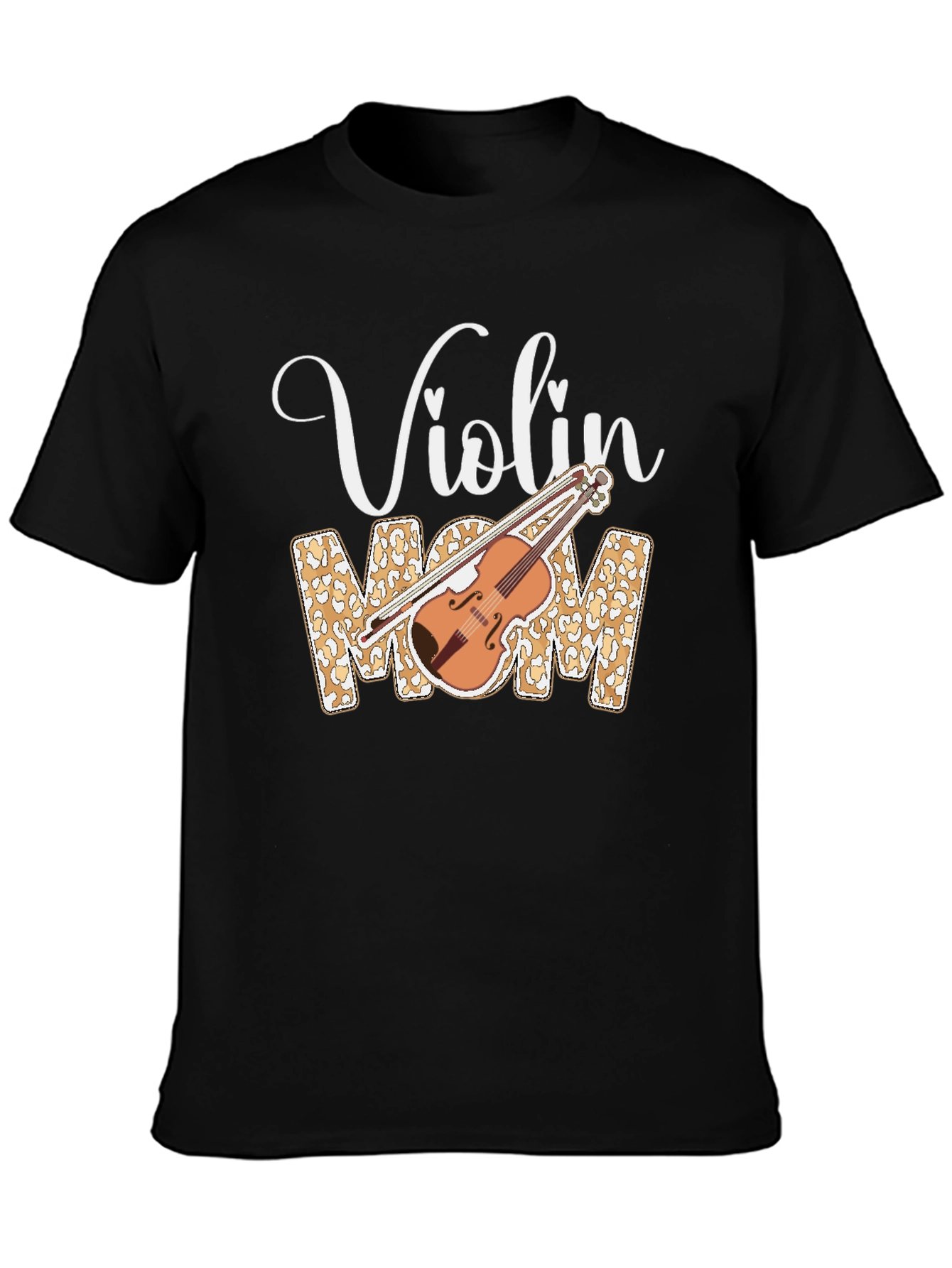 Violin Mom Leopard Print T-Shirt
