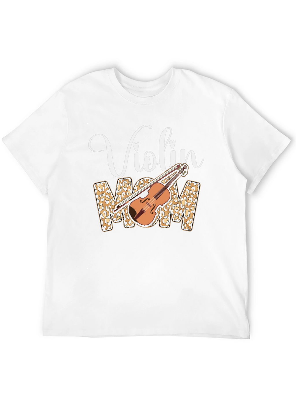 Violin Mom Leopard Print T-Shirt