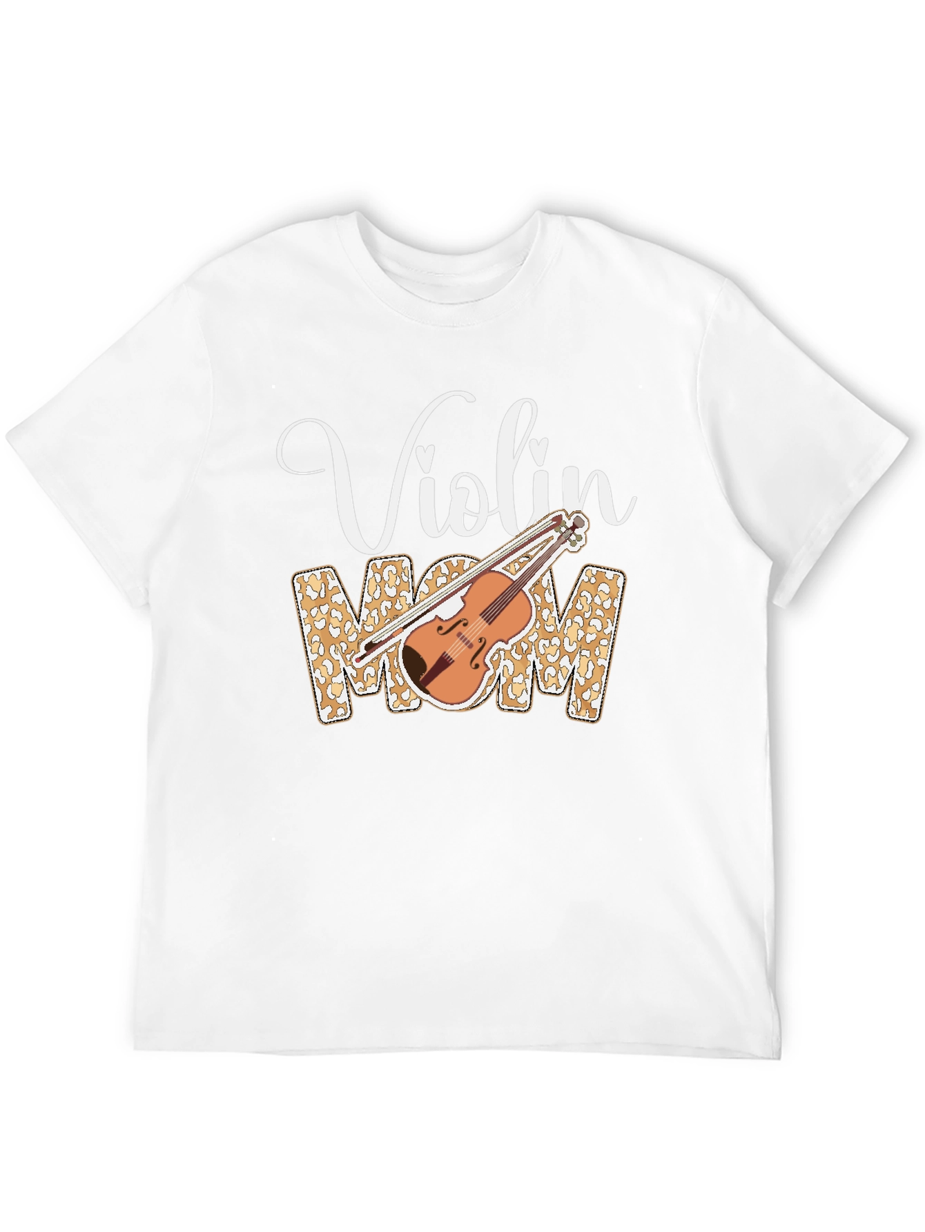 Violin Mom Leopard Print T-Shirt