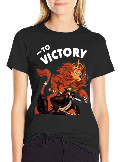 To Victory T-Shirt - Lion and Beaver Design