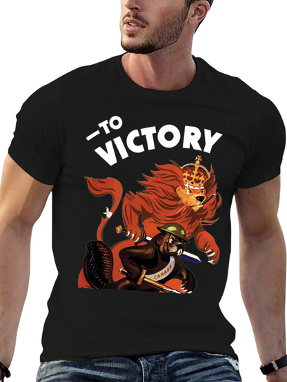 To Victory T-Shirt - Lion and Beaver Design