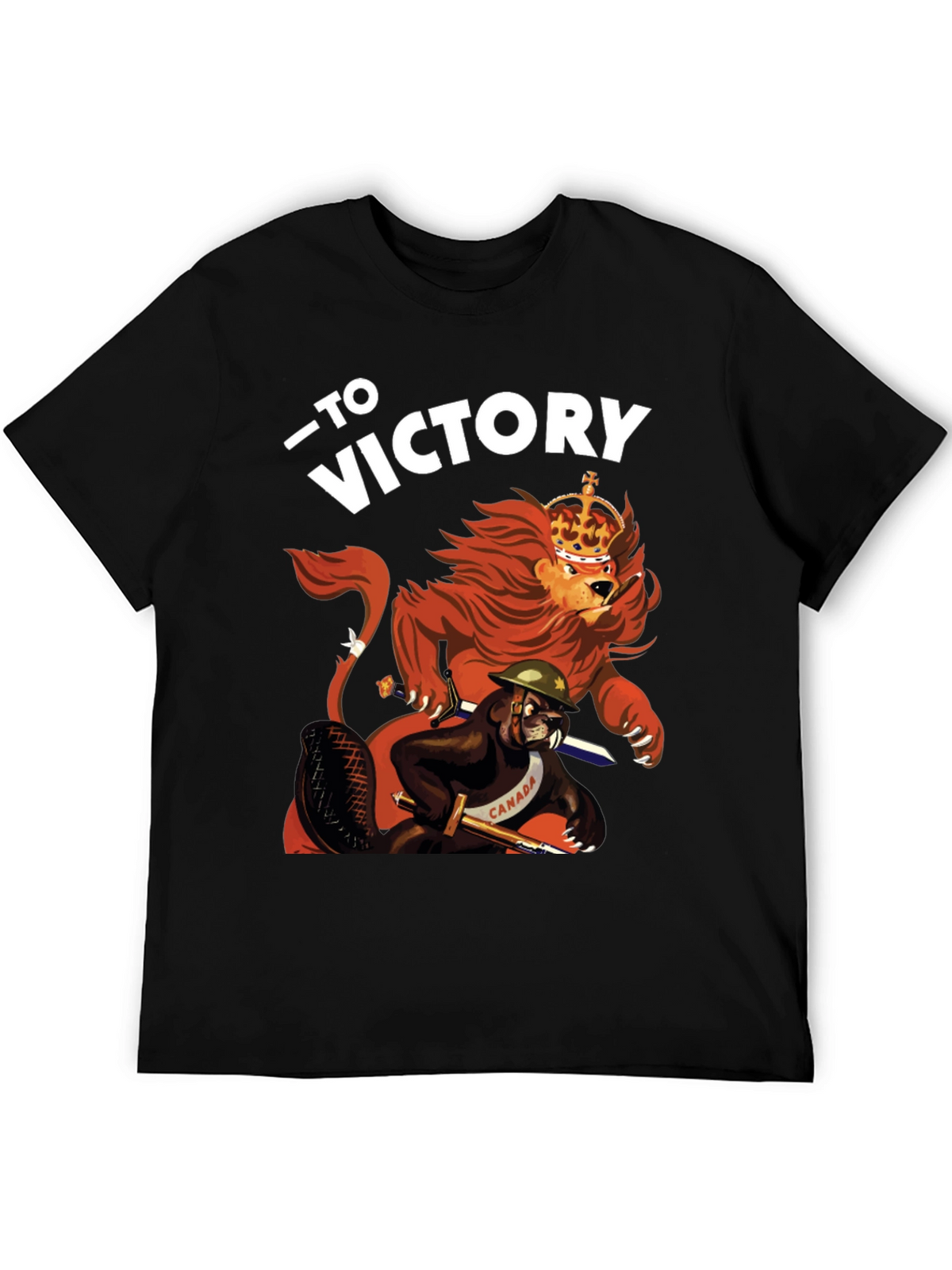 To Victory T-Shirt - Lion and Beaver Design