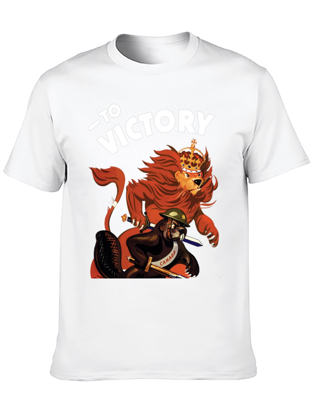 To Victory T-Shirt - Lion and Beaver Design