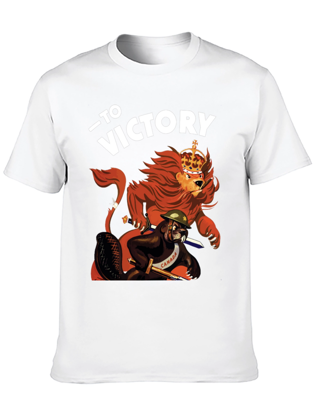 To Victory T-Shirt - Lion and Beaver Design