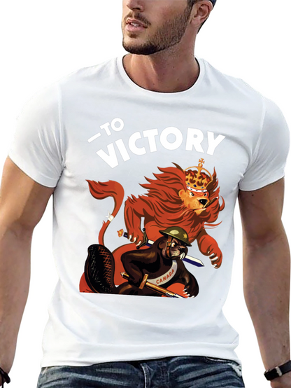 To Victory T-Shirt - Lion and Beaver Design