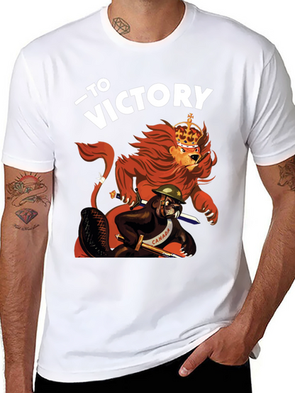 To Victory T-Shirt - Lion and Beaver Design