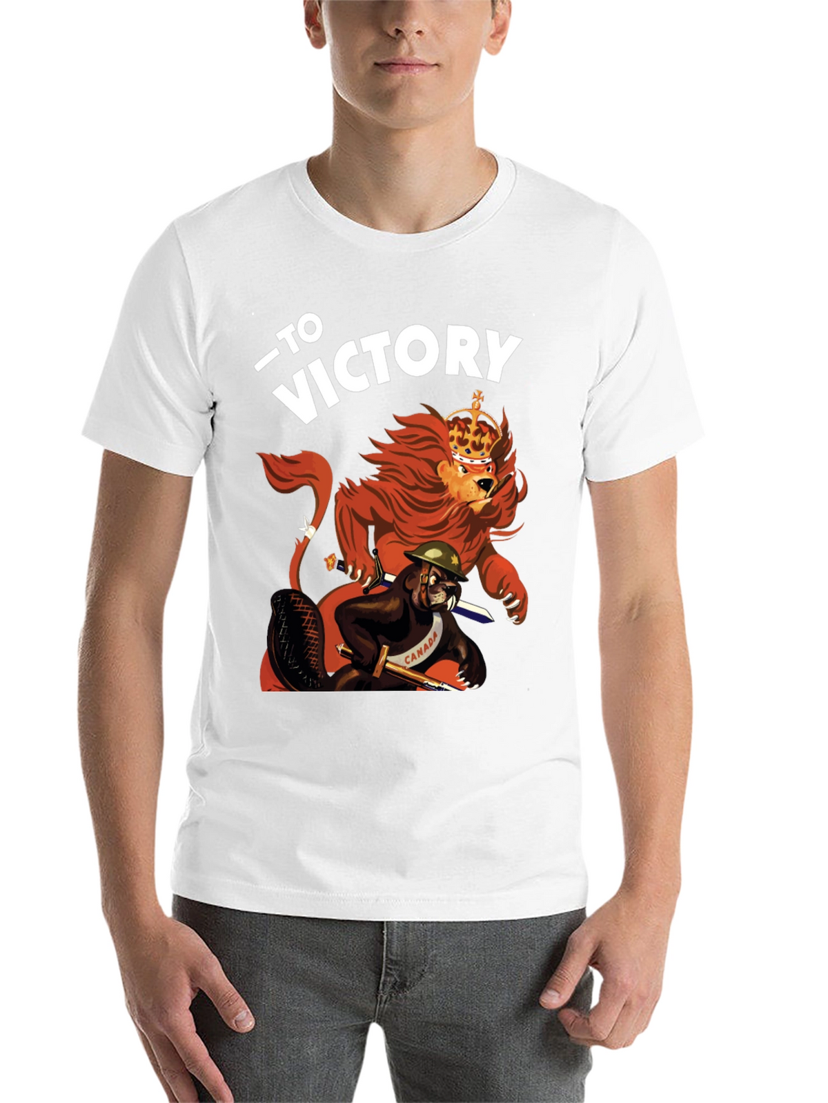 To Victory T-Shirt - Lion and Beaver Design