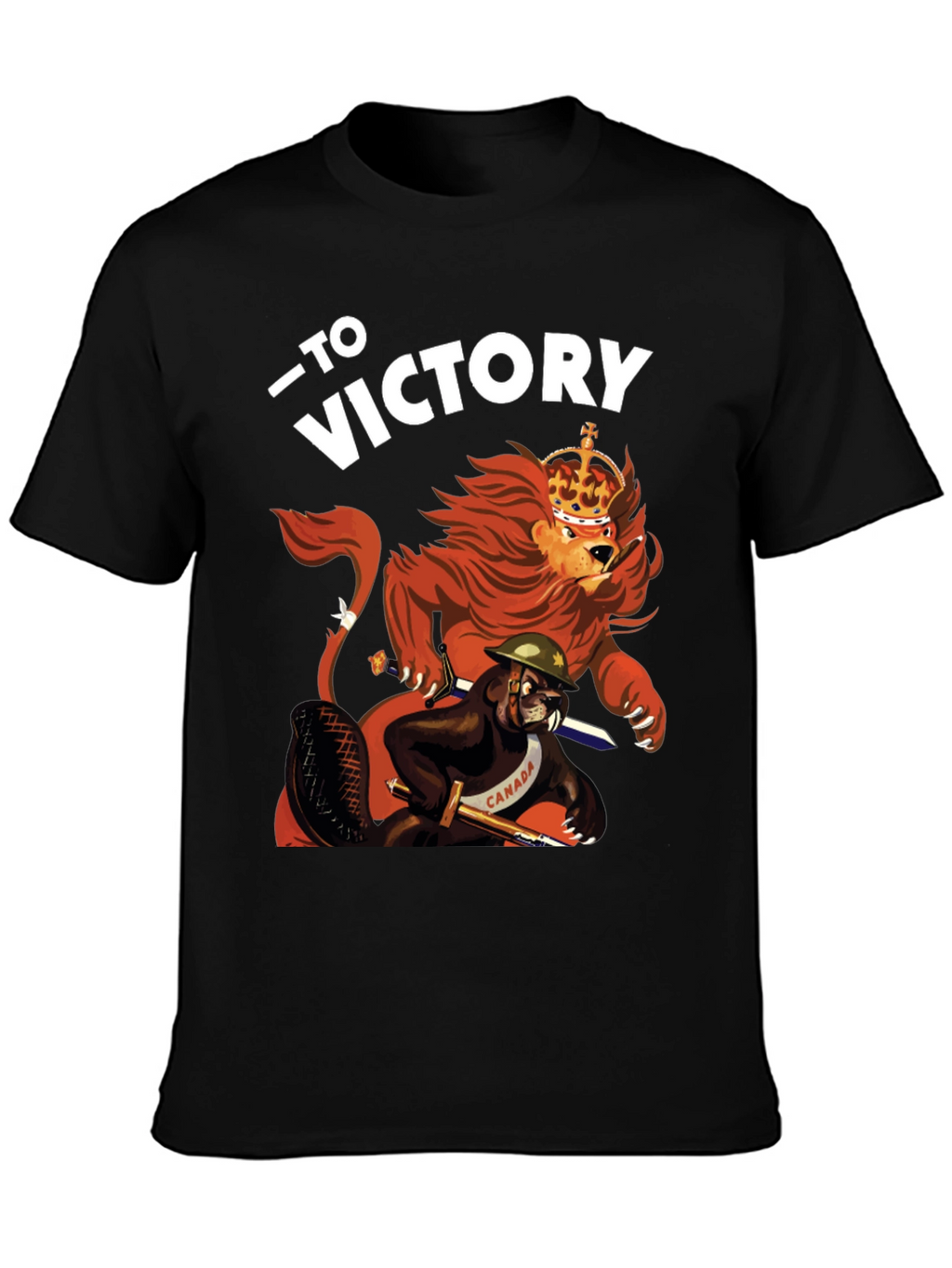 To Victory T-Shirt - Lion and Beaver Design