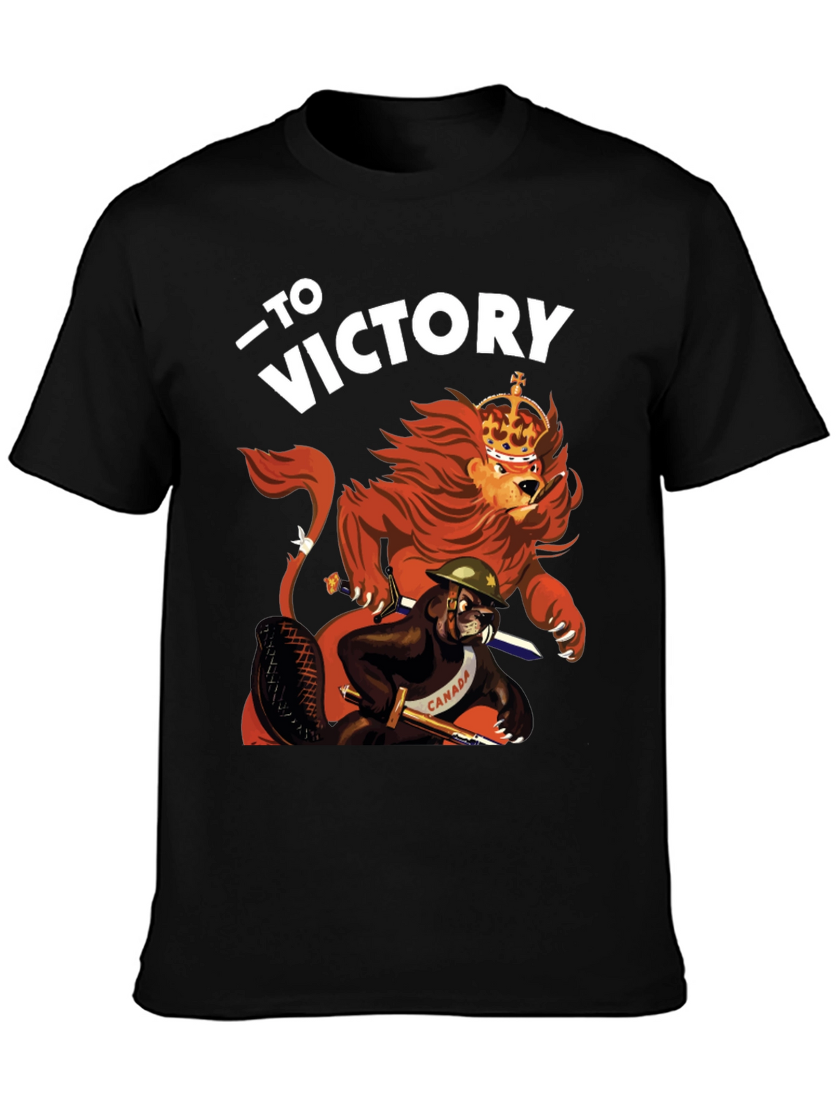 To Victory T-Shirt - Lion and Beaver Design