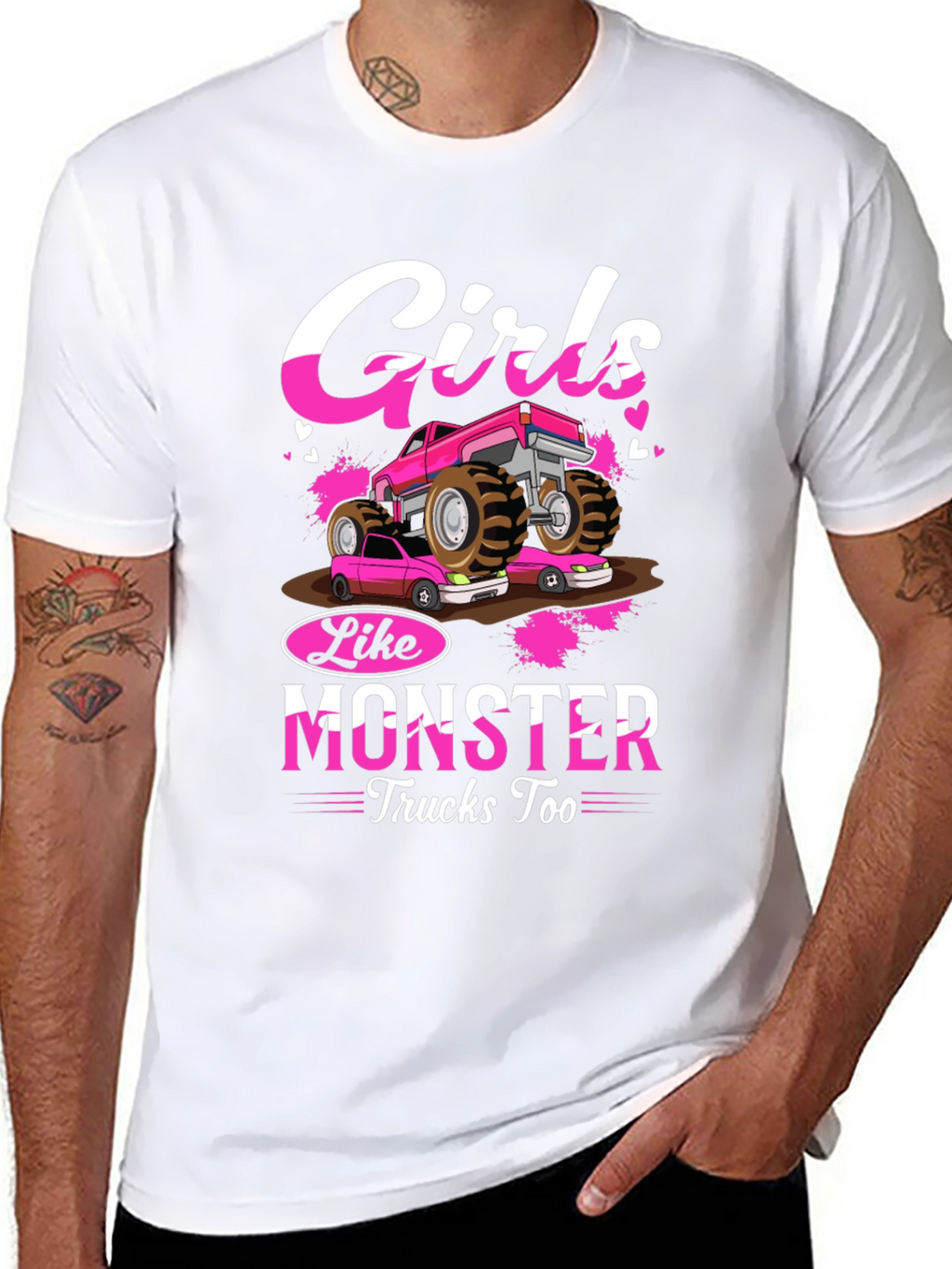 Girls Like Monster Trucks Too T-Shirt