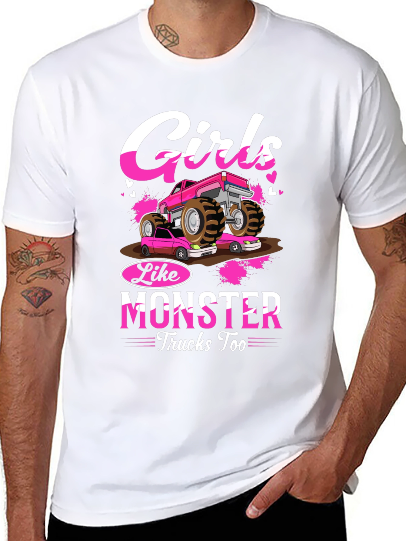 Girls Like Monster Trucks Too T-Shirt