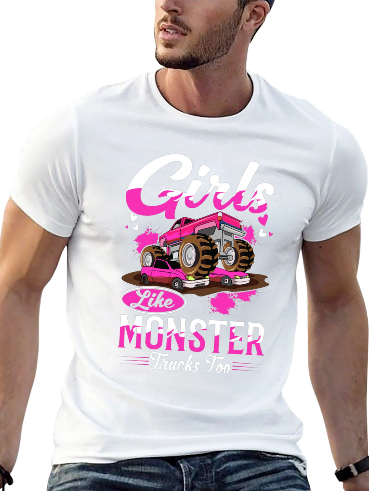 Girls Like Monster Trucks Too T-Shirt