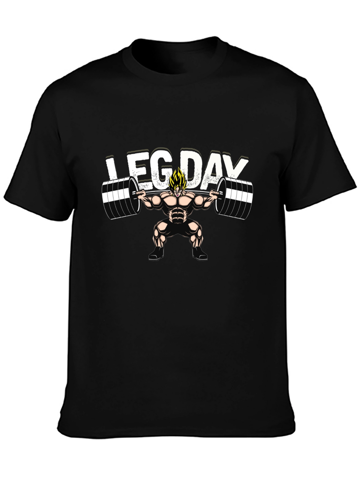 Leg Day Anime T-Shirt - Black