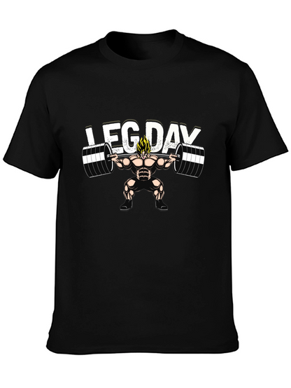 Leg Day Anime T-Shirt - Black