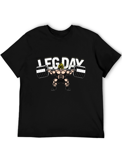 Leg Day Anime T-Shirt - Black