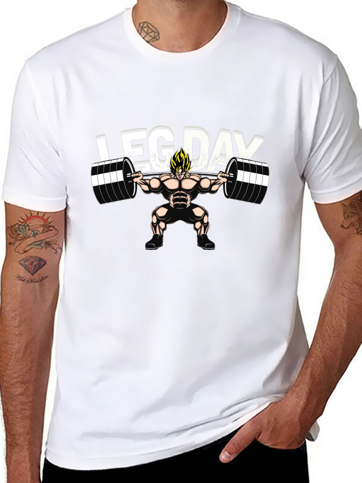 Leg Day Anime T-Shirt - Black