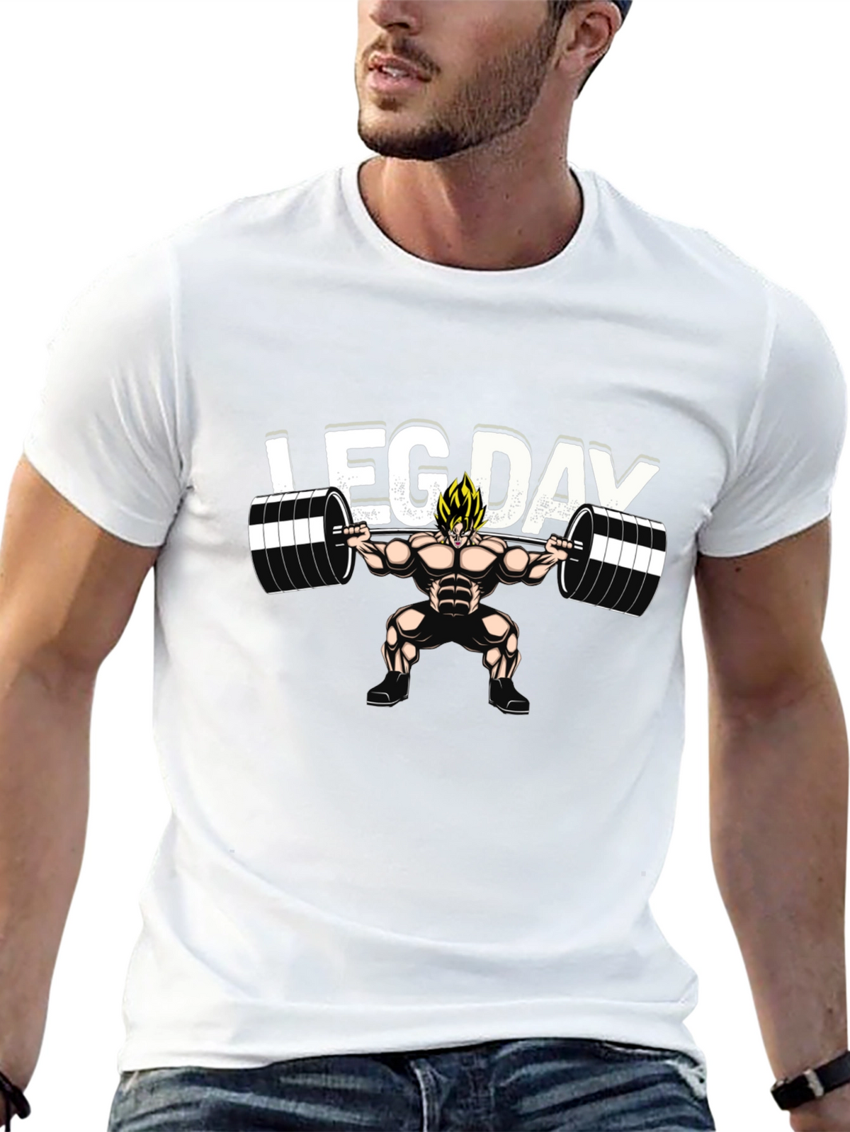 Leg Day Anime T-Shirt - Black