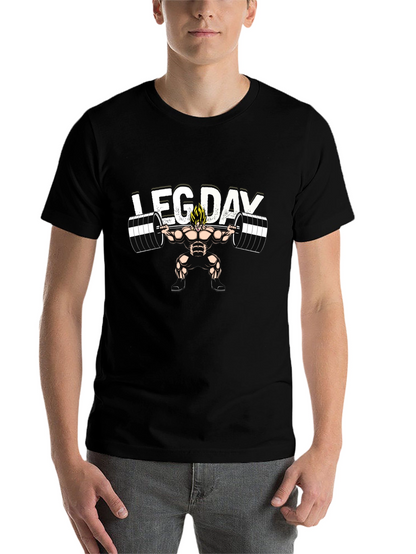Leg Day Anime T-Shirt - Black