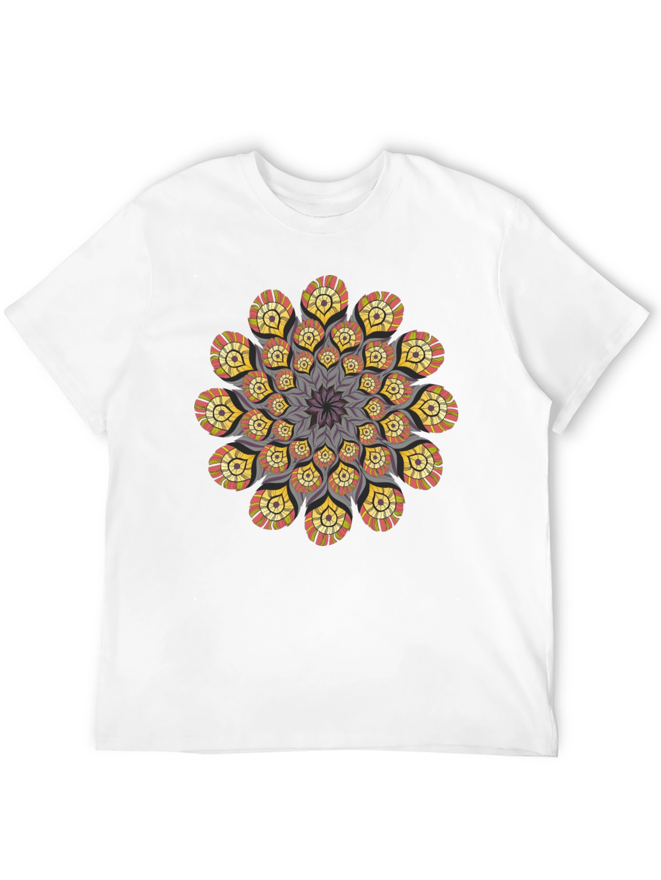 Mandala T-Shirt: Stylish Geometric Design Black