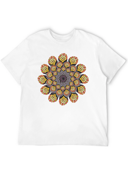 Mandala T-Shirt: Stylish Geometric Design Black