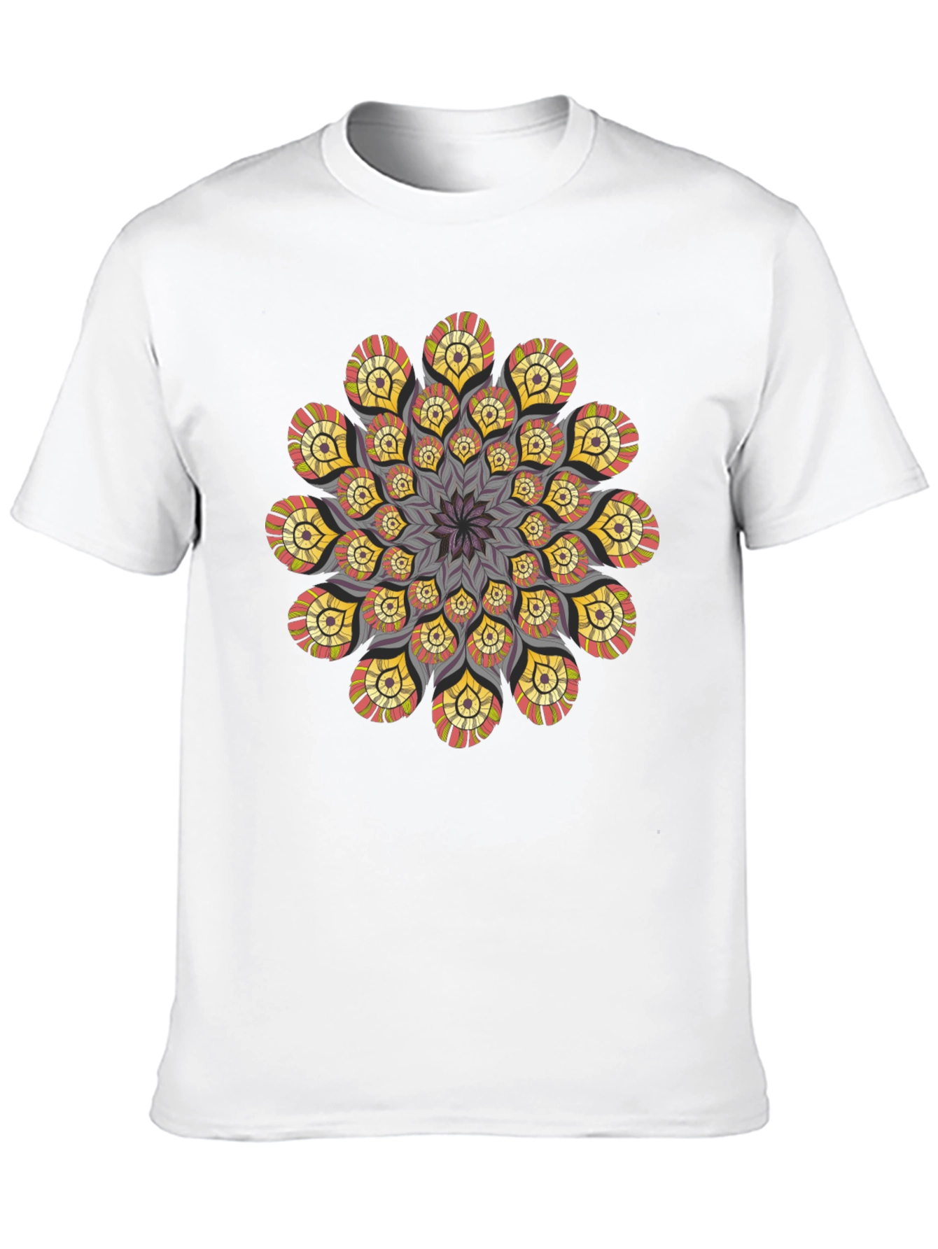 Mandala T-Shirt: Stylish Geometric Design Black