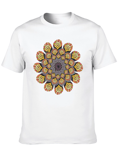 Mandala T-Shirt: Stylish Geometric Design Black