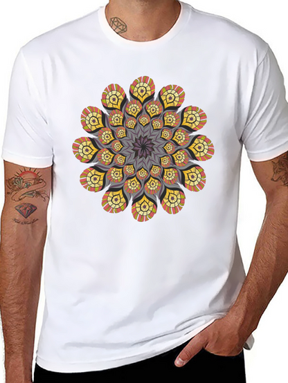 Mandala T-Shirt: Stylish Geometric Design Black