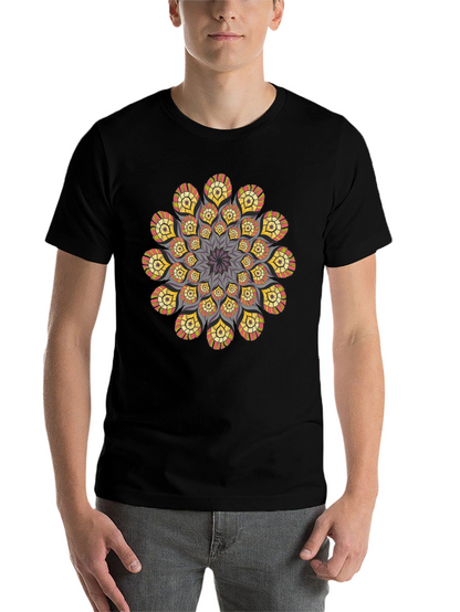 Mandala T-Shirt: Stylish Geometric Design Black
