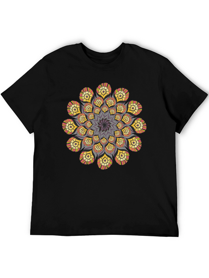 Mandala T-Shirt: Stylish Geometric Design Black