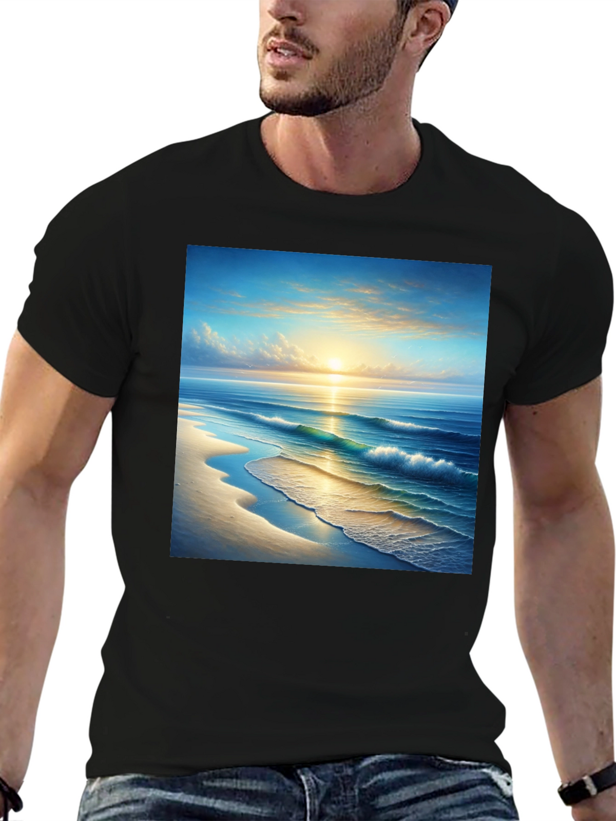 Sunset Beach Graphic T-Shirt