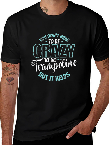 Crazy for Trampolines Black Graphic Tee