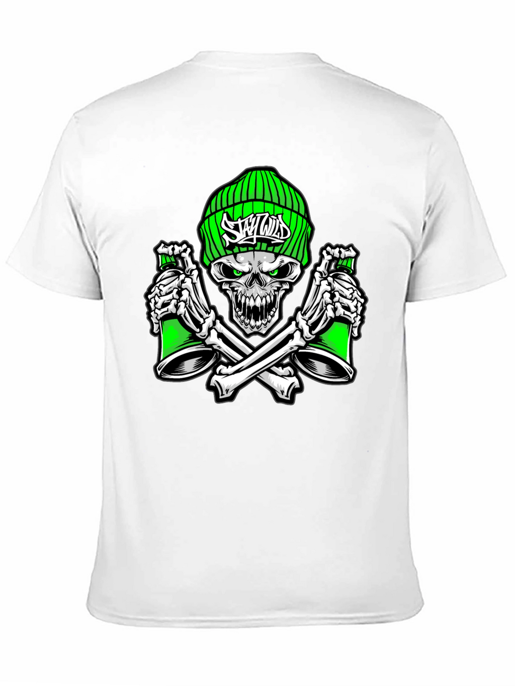 Skull Spray Paint Graphic T-Shirt
