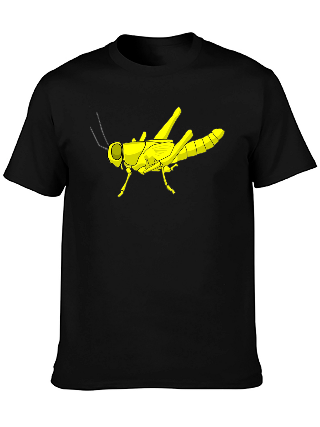 Grasshopper Graphic Tee - Black Cotton T-Shirt