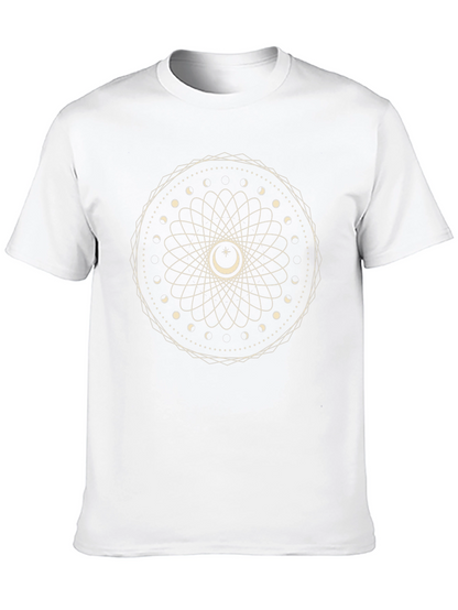 Mystic Moon Phase Mandala Graphic T-Shirt