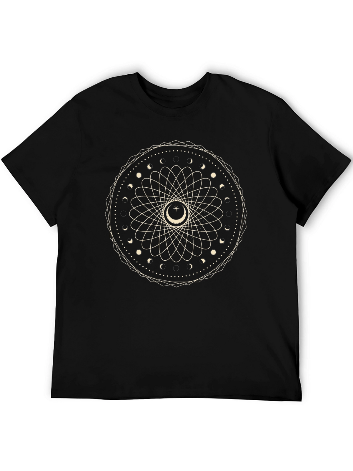 Mystic Moon Phase Mandala Graphic T-Shirt
