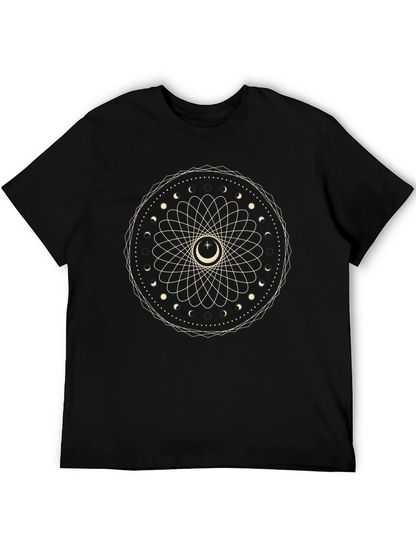 Mystic Moon Phase Mandala Graphic T-Shirt