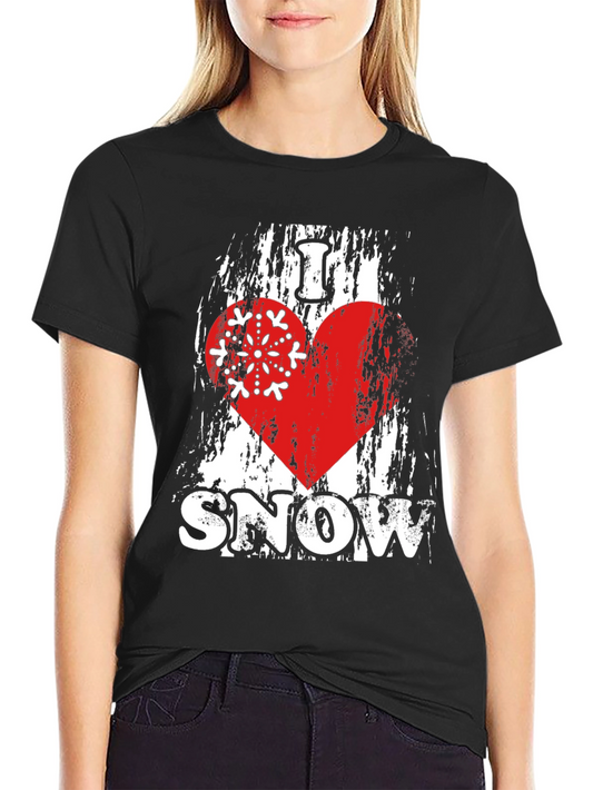 I Love Snow T-Shirt Winter Holiday Apparel