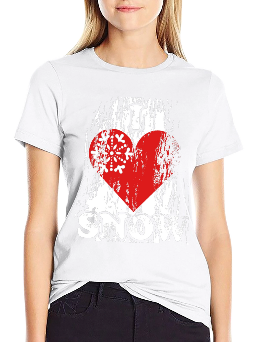 I Love Snow T-Shirt Winter Holiday Apparel